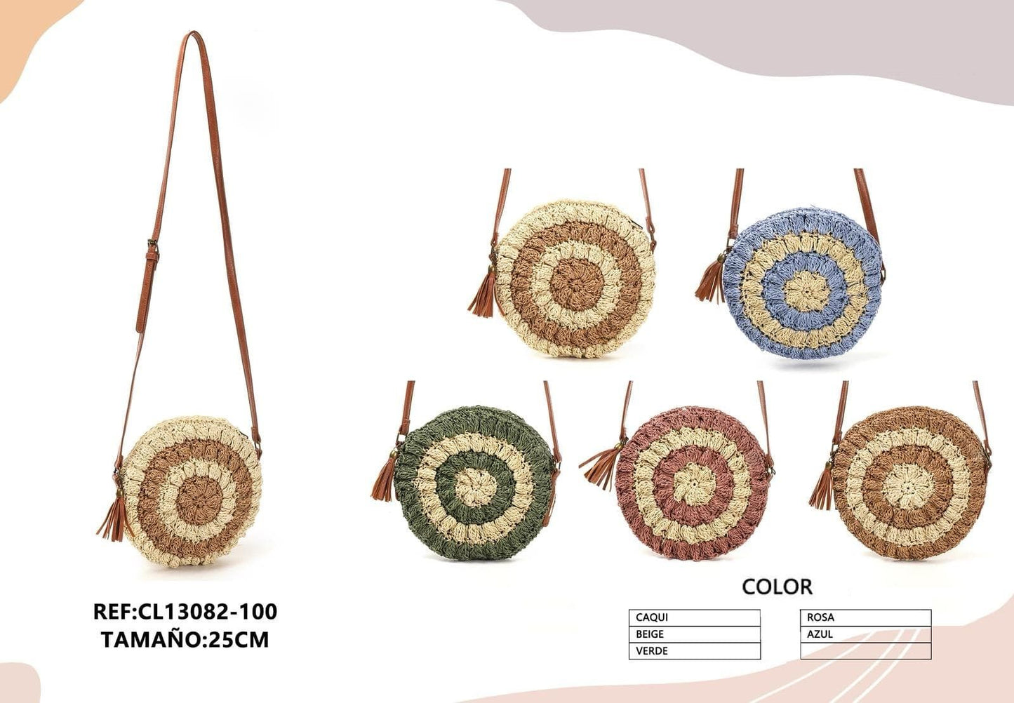 BOLSO RAFIA ASA DE CUERO CL13082