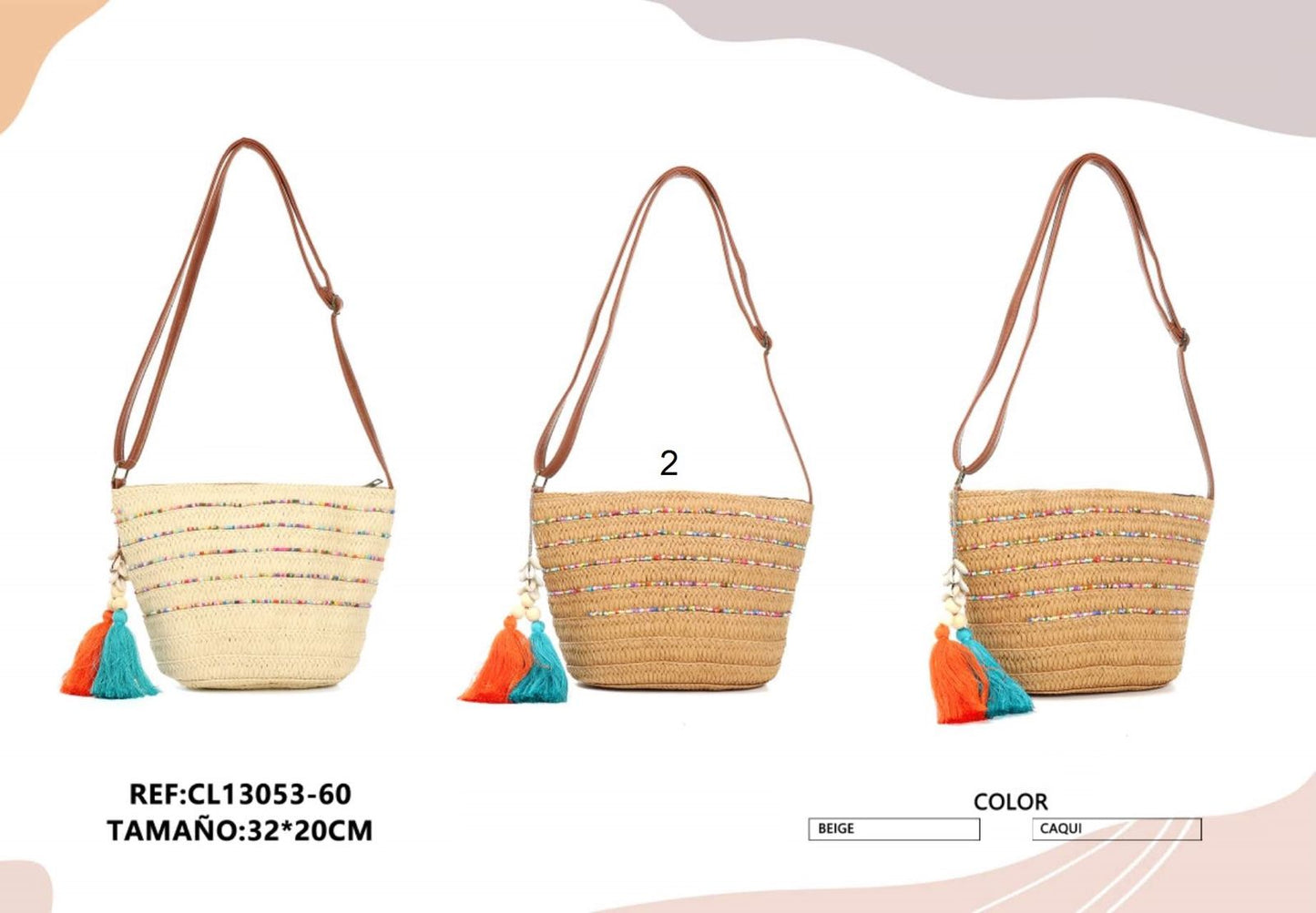 BOLSO RAFIA ASA DE CUERO CL13053