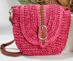 BOLSO RAFIA ASA DE CUERO HL13201