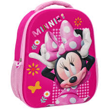 MOCHILA INFANTIL PEQUEÑA 3D PORTAVASOS DISNEY MINNIE