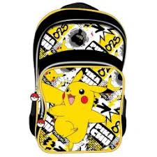 MOCHILA INFANTIL TRIPLE COMPARTIMENTO PIKACHU