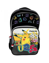 MOCHILA INFANTIL TRIPLE COMPARTIMENTO POKEMON PIKACHU