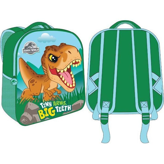 MOCHILA INFANTIL PEQUEÑA 3D PORTAVASOS JURASSIC WORLD