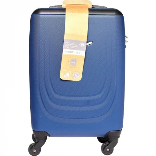 MALETA DE CABINA RÍGIDA 55 CM, 4 RUEDAS, CON CERRADURAS DE DIAL, STAR PLUS, AZUL MARINO